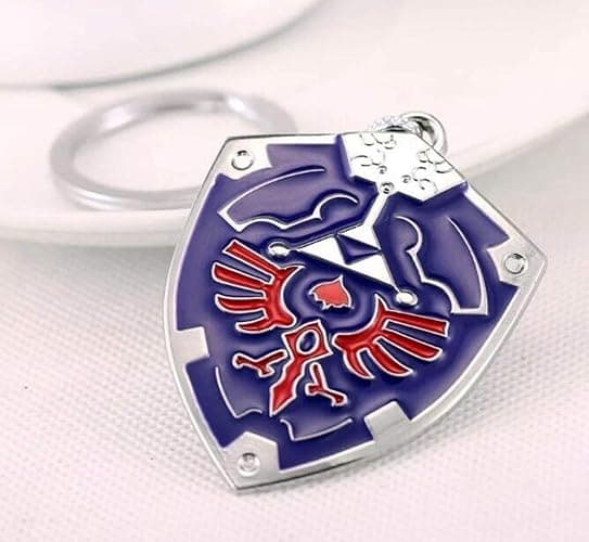 DeltaHalo | Link Shield Keychain Legend of Zelda Keyring |"Thin-Tin" Super Light Weight Metal Keychain (Blue), Small thumbnail 5