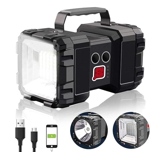 AlpsWolf Spotlight Flashlight Rechargeable, High Lumens LED Flashlights | 10000mAh 1200LM High Powered Flashlight, 20H Runtime, USB Phone Charging - Camping, Hurricane, Power Outages, Emergencies thumbnail 2