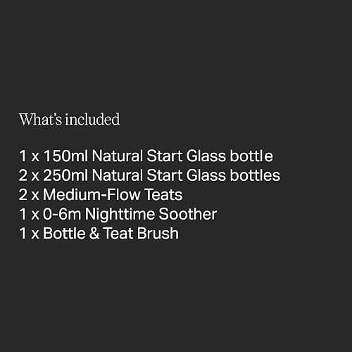 Tommee Tippee Natural Start Glass Newborn Starter Set, 150ml and 250ml Anti-Colic Baby Bottles, Slow and Medium Flow Breast-Like Teats for a Natural Latch, Self-Sterilising thumbnail 8