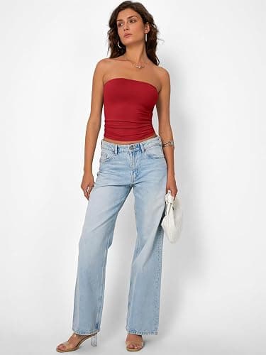 Trendy Queen Women's Strapless Bandeau Crop Top thumbnail 6