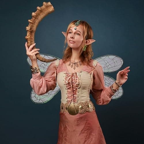 Fairy Wings Costume for Women, Dragonfly Wings Princess Angel Elf Dress Up Accessories for Halloween Party thumbnail 2