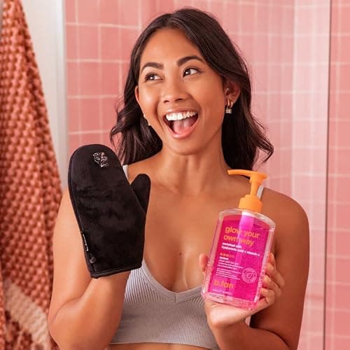 b.tan Best Clear Self Tanning Gel with Mitt Kit | Glow Your Own Way Bundle - Ultra Dark, Quick Express Tanner Gel for Face & Body with Applicator, Transfer-Proof, No Fake Tan Smell, 16 Fl Oz thumbnail 7