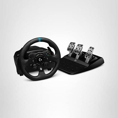 Logitech G923 Racing Wheel and Pedals, TRUEFORCE Force Feedback, Real Leather + Logitech G Driving Force Shifter - Xbox X|S, Xbox One, PC, Mac - Black thumbnail 7