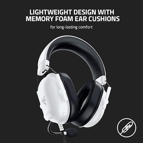 Razer BlackShark V2 X Gaming Headset: 7.1 Surround Sound - 50mm Drivers - Memory Foam Cushion - for PC, Mac, PS4, PS5, Switch - 3.5mm Audio Jack - White thumbnail 6