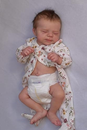 Anano Realistic Baby Silicone Baby Dolls Full Body Girl, 20 Inch Waterproof Lifelike Reborn Baby Dolls Toddler Realistic New Born Baby Doll Squishy Anatomically Correct for Kids (Off White Daisy) thumbnail 4