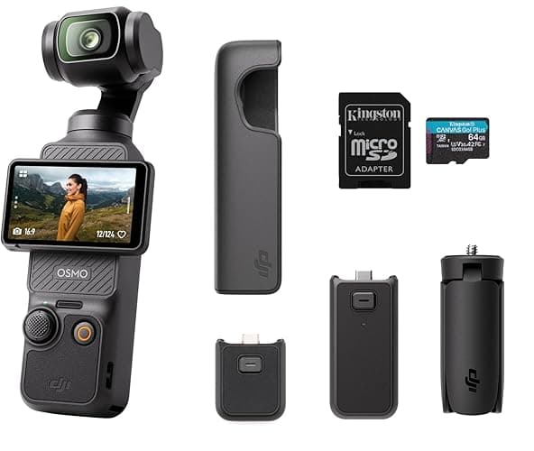 DJI Osmo Pocket 3 Capture More Combo, 1 CMOS 4K and 120fps Gimbal | 3-Axis Stabilization, 2-Inch Rotatable Touchscreen, Full-Pixel Pdaf, Activetrack, 1300mah Battery - Image 1