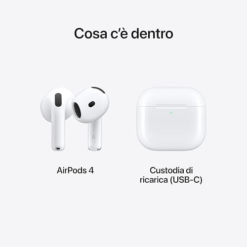 Apple AirPods 4,Auricolari wireless, cuffie Bluetooth(Ricondizionato) - senza cancellazione attiva del rumore thumbnail 6