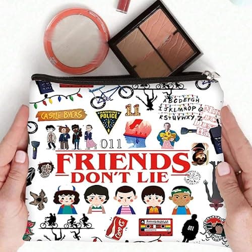 Niarezom Stranger TV Makeup Bag, Movie Theme Cosmetic Bag, Perfect Birthday, Christmas, Anniversary, Graduation Gifts for Bestie, Sister, Friends, Movie Fans thumbnail 5