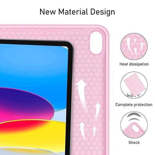 Case with Keyboard for iPad 11th Generation A16 11 inch 2025, UK layout Keyboard Case for ipad 10th Gen 2022, Slim Case with Detachable Bluetooth Keyboard and Pencil Holde for iPad 11/10 Gen, Pink thumbnail 6