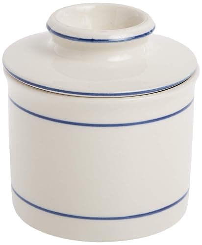Norpro Glazed Stoneware Butter Keeper,White thumbnail 3