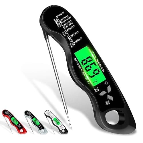 Meat Thermometer Digital,IP67 Waterproof Cooking Thermometer with Backlight, Calibration & Hold Function,Food Thermometer for Cooking,Outdoor Grilling,Suitable as Stocking Stuffers for Men - Image 1