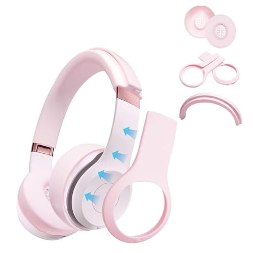 【3 in 1】 Solo 4 Silicone Case Cover Set,Anti-Scratch Ear Pad/Shell/Headband Cover for Beats Solo 4 Headphone,Soft Silicone Protector Accessorie(Pink) - Image 1