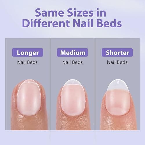 Extra Short Almond Nail Tips - BTArtbox XCOATTIPS Gel Nail Tips Natural with Tip Primer Cover, Pre-shaped Full Matte Oval Gel Press On Nails Clear Soft Fake Nails for Daily Nail Art thumbnail 3