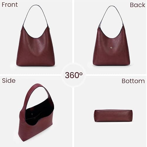 HICARRY Faux Suede Hobo Bags Vegan Leather Shoulder Bag Tote for Women Medium Slouchy Designer Handbags Purses Fall Fashion thumbnail 4