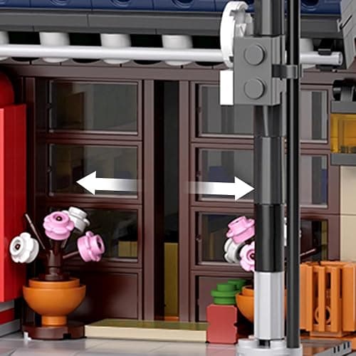 RAVAYO Japanese Tea House Mini Building Set with LED - Japanese Street View Simulation Architecture Construction Toy,Mini Brick 1219pcs thumbnail 2