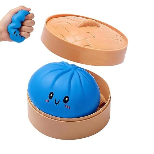 Dumpling Dumpling Squishy Mystery XXL avec Visage, Dumplings mystérieux, Jouet malléable en Forme de Petits cuits à la Vapeur – Jouet à Doigts pour soulager l'anxiété - Image 1