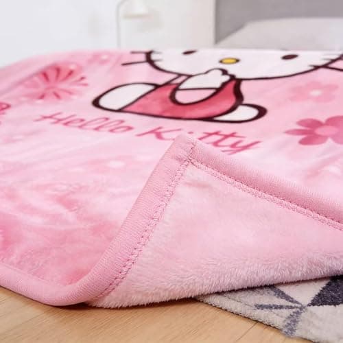 Throw Blanket 55'' x 40'' Kids Super Soft Warm, All Seasons Flannel Fleece Blanket, Soft & Warm Plush Blankets for Couch Sofa Bed Camping Travel (Pink) thumbnail 4