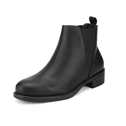 DREAM PAIRS Women's Ankle Boots Chunky Low Heel Chelsea Booties Slip On Elastic Fall Short Boots - Image 1
