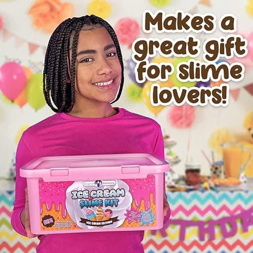 Original Stationery Slime Kit for Girls - 31-Piece Multicolor Ice Cream, Cherry Scent - DIY Ice Cream Slime Making Kit & Arts and Crafts for Kids Ages 8-12 - Birthday Gifts for Girls thumbnail 6