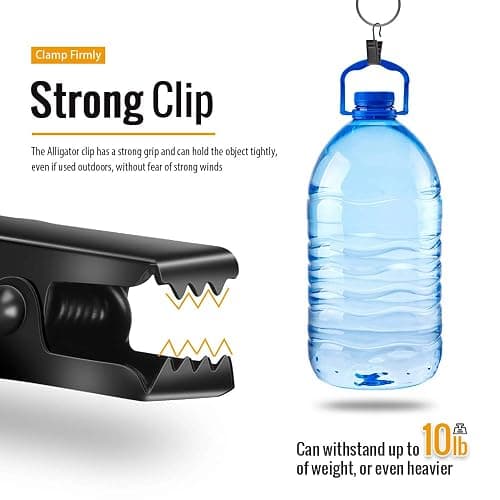 Teenitor 100 Pack Small Curtain Clips Curtain Hooks for Outdoor String Lights, Stainless Steel Clips for Hanging Curtain Hooks for Drapes, Black thumbnail 4