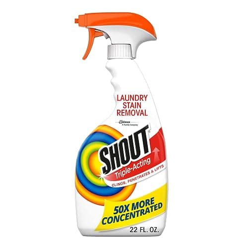 Shout Active Enzyme Laundry Stain Remover Spray, Triple-Acting Formula Clings, Penetrates, and Lifts 100+ Types of Everyday Stains - Prewash Spray 22oz - Image 1