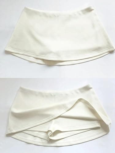 AnotherChill Women's Low Waist Micro Mini Skorts Skirt with Built-in Shorts Sexy Stretch Black Skirts Basic Summer Outfits thumbnail 6