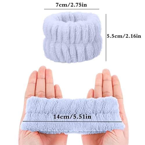 Wrist Bands to Wash Face, 8 Pcs Face Wash Wristbands, Spa Wrist Washband for Prevent Liquid from Spilling Down Your Arms thumbnail 2