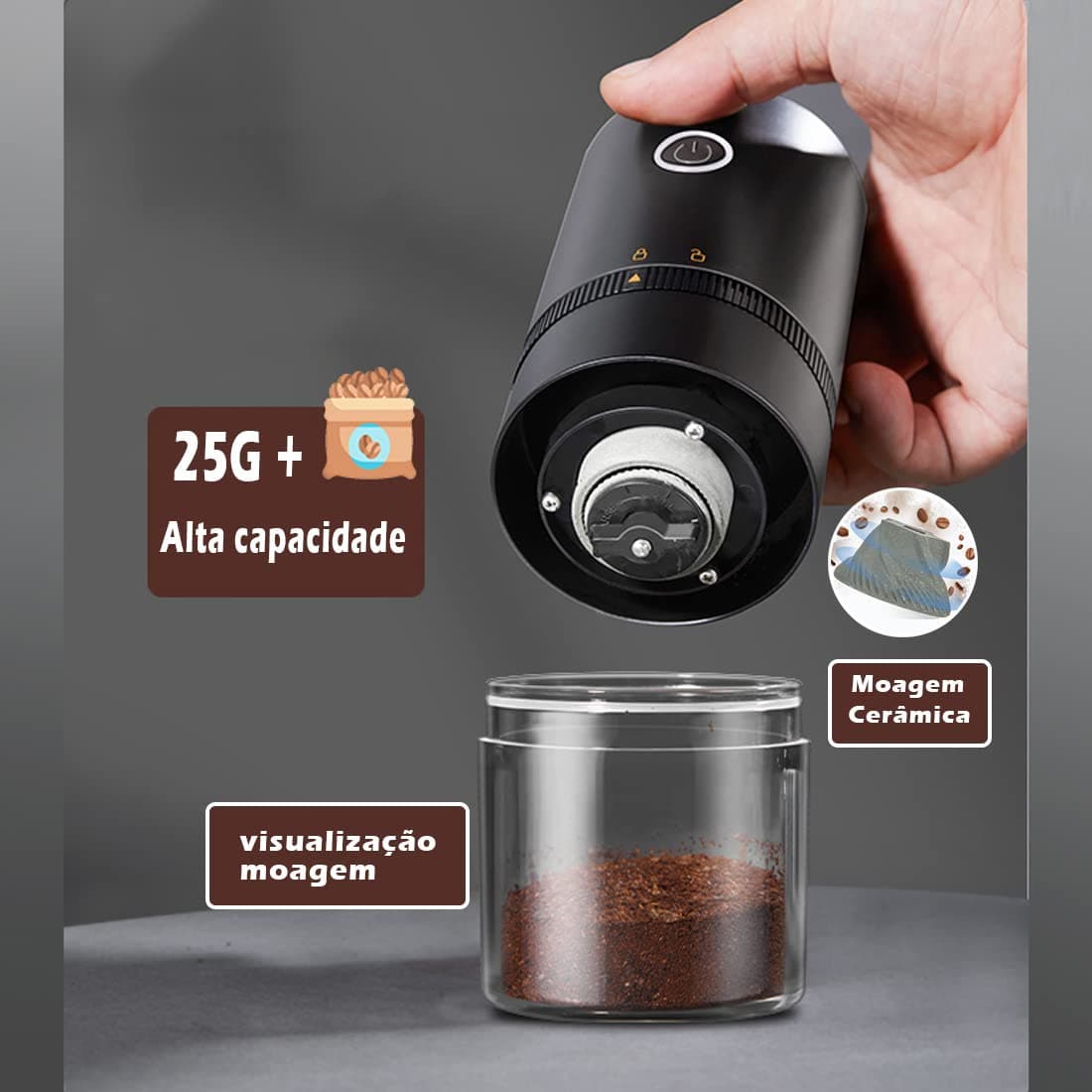Moedor de café elétrico portátil thumbnail 5