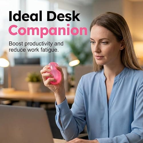 2026 New Coconut Oil Stress Ball, Dumpling Squishy Coconut Squeeze Stress Shapeable Ball, Non-Sticky Slow Rising Squeeze Balls, Portable Desk Squishies for Relaxation and Focus (Pink) thumbnail 6
