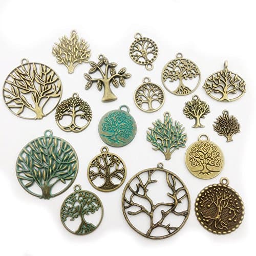 100g Craft Supplies Mixed Tree of Life Pendants Beads Charms Pendants for Crafting, Jewelry Findings Making Accessory for DIY Necklace Bracelet (M075) thumbnail 3
