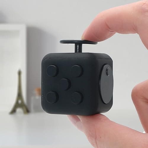 Appash Cube Fidget Toy Stress Anxiety Pressure Relieving Toy Great for Adults and Children[Gift Idea][Relaxing Toy][Stress Reliever][Soft Material] (Black & Black) thumbnail 6