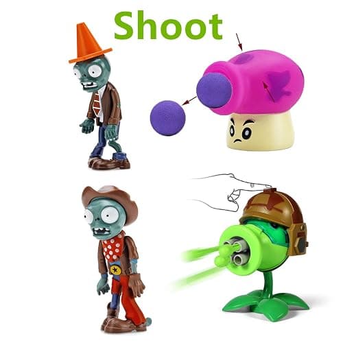 JHESAO 7 PCS Plants and Zombies Toys Action Figures PVZ Toys Set 1 2 Series Great Gifts for Kids and Fans,Birthday and Christmas Party thumbnail 7