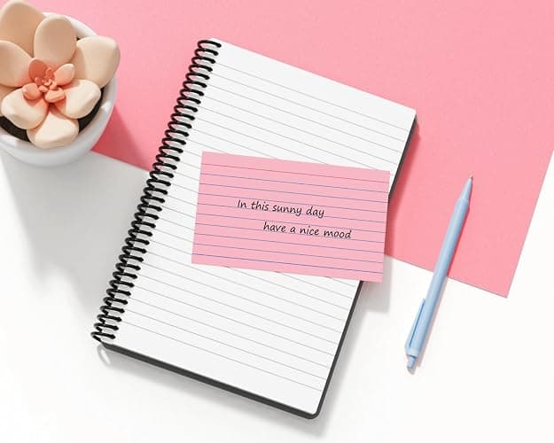 Colored Index Cards 3x5, 200 Pack, 180gsm Heavy Ruled Index Cards, Flash Cards for Studying, Heavy Note Cards for Office, College, Home Organization and School, 4 Color (50 Sheets Each) thumbnail 2
