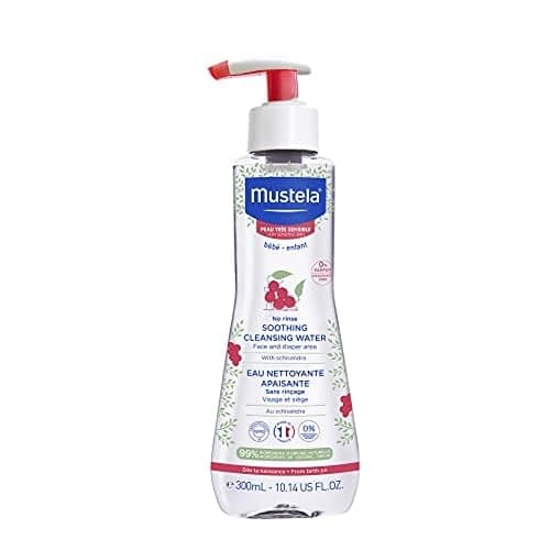 Mustela Baby Soothing Cleansing Water - No-Rinse Micellar Water for Very Sensitive Skin - with Natural Avocado & Schizandra Berry - Fragrance Free & EWG Verified - 10.14 fl. oz. - Image 1