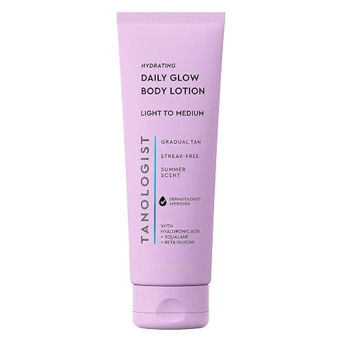 Tanologist Hydrating Daily Glow Body Lotion- Light/Medium, Buildable & Transfer-Proof Gradual Self Tanner, Summer Fragrance, Natural Not Orange, Lasts 7 Days, Vegan Clean Formula, 8.45 fl oz - Image 1