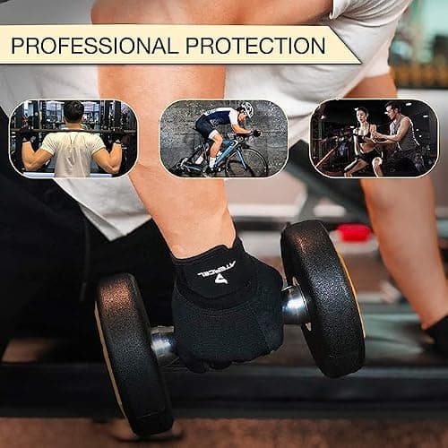 ATERCEL Workout Gloves for Men and Women, Exercise Gloves for Weight Lifting, Cycling, Gym, Training, Breathable and Snug fit thumbnail 5