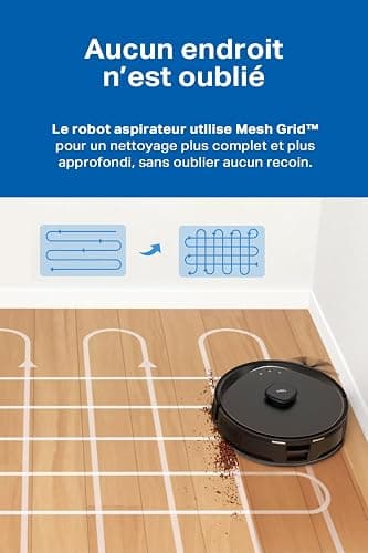 Tapo Aspirateur Robot Laveur 4 en 1 RV30Max Plus Vidage Automatique, Silencieux et Fin, Ultra puissante de 5300Pa, Navigation LiDAR, Auto-Charge Autonomie 150min, Tapis et Poils d'animaux thumbnail 7
