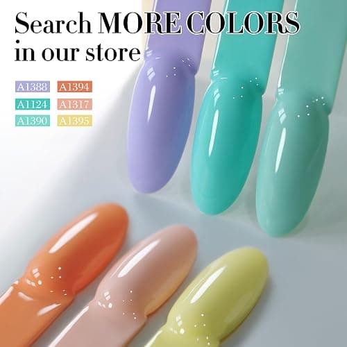 Double Rhythm 15ML Gel Nail Polish Pure Sheer Same Color Same Bottle Soak Off Gel Polish Art Manicure Salon DIY at Home for Women (Sea Blue-A1124) thumbnail 5