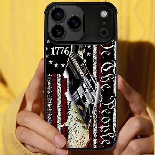 DJSOK Case for iPhone 17 Pro Max,Compatible with MagSafe,Anti-Scratch Shockproof Case,Classic American Flag 1776 We The People thumbnail 6