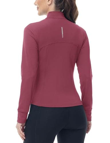 BGOWATU Women's Workout Jacket Lightweight Zip up Running Athletic Jackets with Thumb Holes thumbnail 8