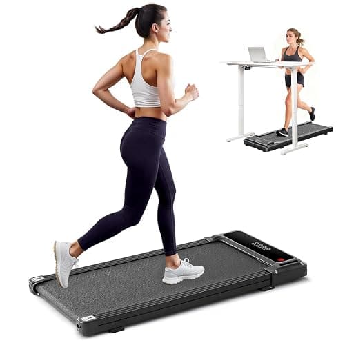 Aidoly Compact Walking Pad Under Desk Treadmill, Portable Electric Walking Treadmill with Remote Control & LED Display for Home Office, Quiet Fitness Machine - Image 1