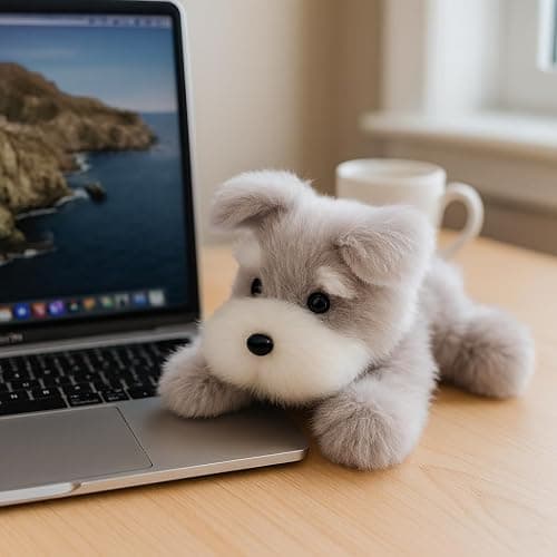 Mushymallow Adorable Schnauzer Dog Stuffed Animal Soft Plush Toy Cute Birthday Gifts for Boys Girls Kids Toddlers thumbnail 5