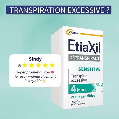ETIAXIL - Antitranspirante, para transpiración excesiva - Axilas - Piel sensible, Líquido, Sin Fragancia - 15 ml thumbnail 9