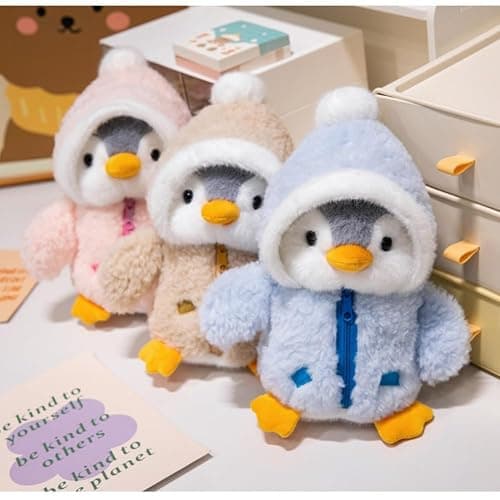Christmas Plush Penguin Stuffed Animal 9.8" Cute Stuffed Penguin Plush Toys | Penguin Stuffed Animals with Fuzzy Fleece Jacket and Hat Little Plush Dolls for Boys Girls, Birthday Gifts thumbnail 4