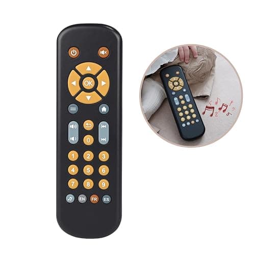 Nueplay Realistic Learning Controller with Light & Music – Interactive Educational Toy for Toddlers, Trilingual English/Spanish/French Number Learning & Pretend Remote Play for Kids Ages 1-3,Black - Image 1