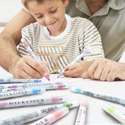 EooUooIP Highlighters Pen, 12 Colors Broad and Fine Tips Pastel Pens Pastel Highlighters for School Student Office thumbnail 2