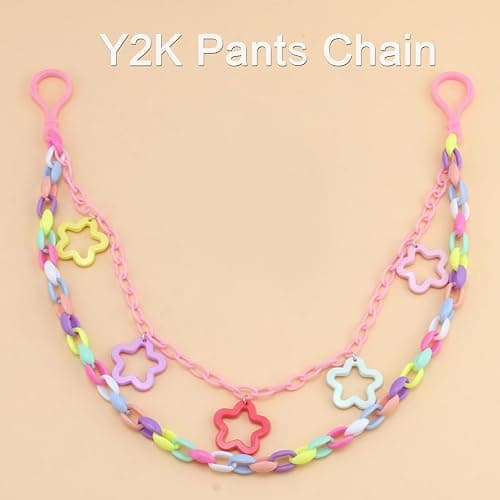 Longita Pants Chain for Men Jean Chains for Women Y2K Star Jean Pocket Chain for Pants Biker Hip Punk Chains Silver Y2K Jewelry for Women Accessory Trendy Fashion for Music Festival Concert Cosplay thumbnail 3