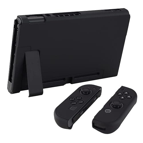 eXtremeRate PlayVital Back Cover for Nintendo Switch Console, Handheld Controller Separable Protector Hard Shell for NS Joycon, Customized Dockable Protective Case for Nintendo Switch - Black thumbnail 5