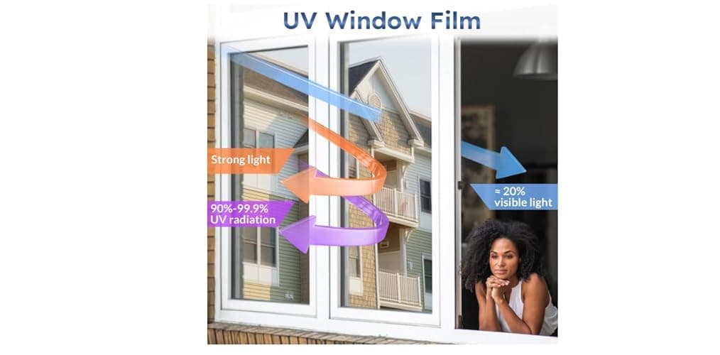 Fensterfolie Blickdicht von Aussen Lichtrosa Sichtschutz Fenster für Privatsphäre und Uv-Schutz Oder Fensterdekoration, Statisch Haftende Sichtschutzfolie Fenster thumbnail 7