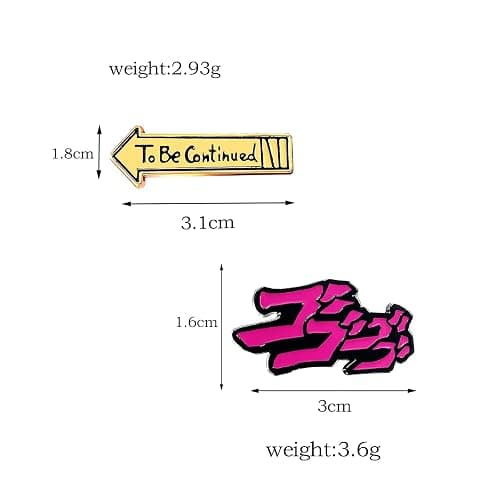 JJBA JoJo Enamel Brooch & Pins: 'To Be Continued' Kujo Jotaro Hat Cosplay Golden Men's, Women's & Kids thumbnail 2